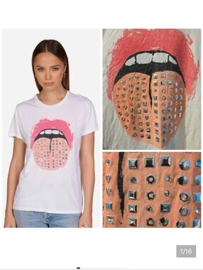 Lauren Moshi Stud Tongue Wolf Vintage tee